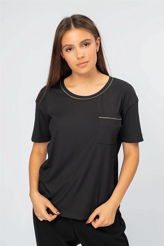 Блузка женская 5072.R Отделка оптом от производителя Ledinika